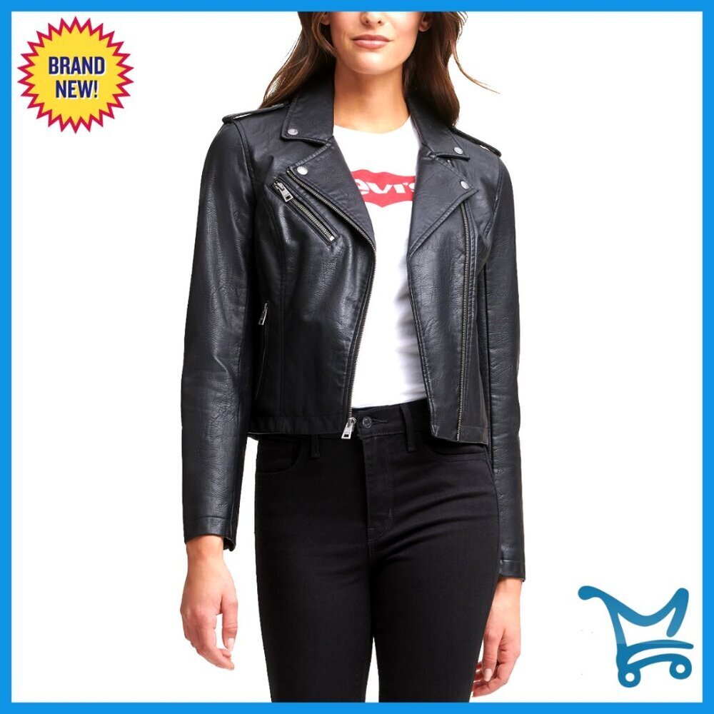 Faux Leather Moto Jacket Classic Chic Motorcycle Style Tailored Fit